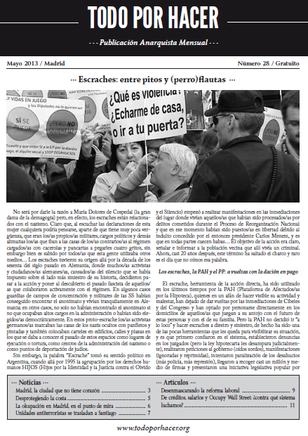 Todo por Hacer nº 28. mayo 2013. portada Todo por Hacer nº 28. mayo 2013. portada