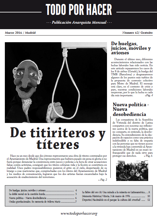 Todo por Hacer nº 62, marzo 2016 portada