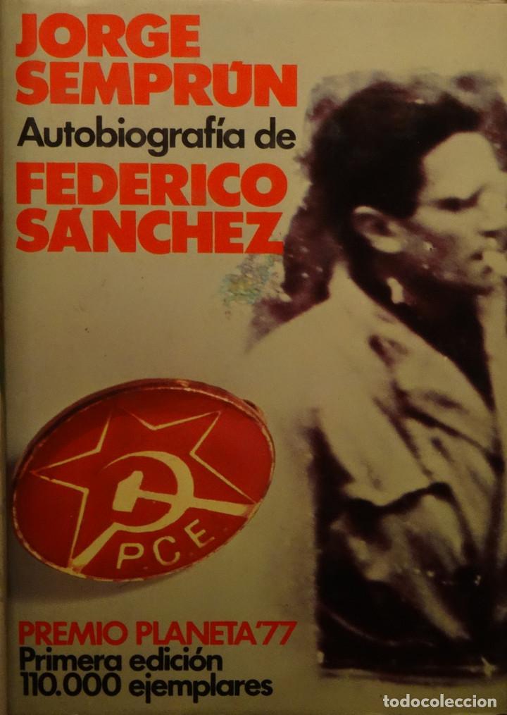 Portada Jorge Semprún, Autobiografía Federico Sánchez