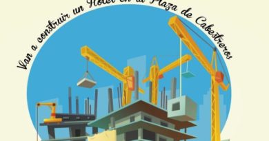 Ilustración de un edificio en construcción rodeado por gruas.